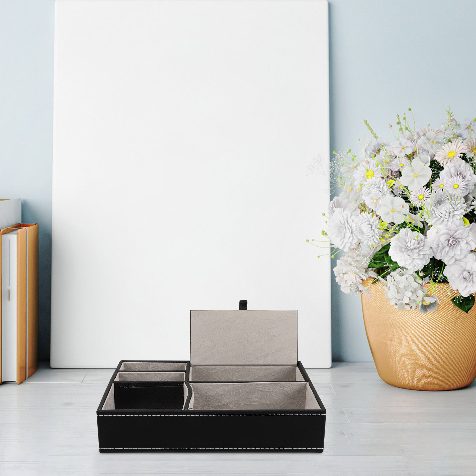 Jewelry Watches Box - Wielofunkcyjny organizer na biurko z PU,