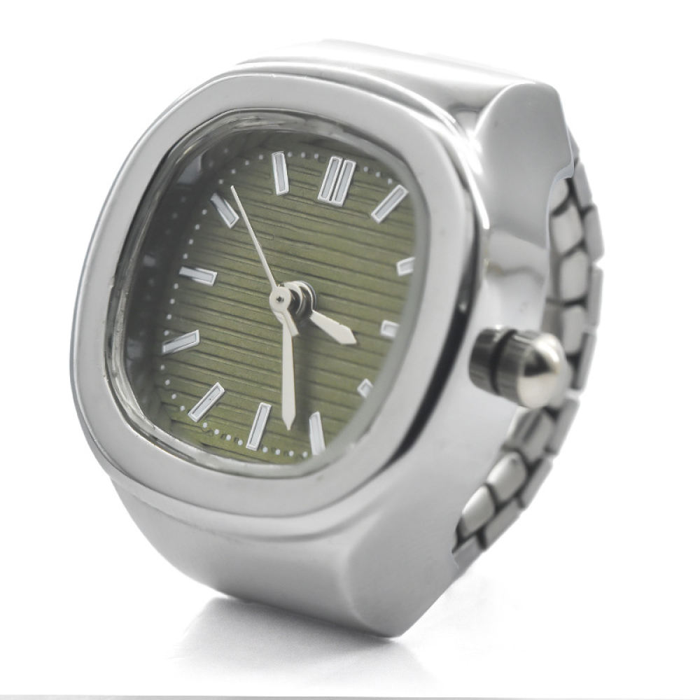 Unique Jewelry Watches - Minimalistyczny kwadratowy zegarek na palec, wykonany