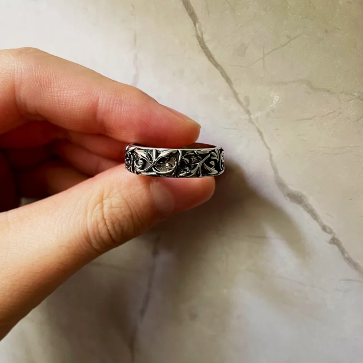 Jewelry & Watches Sp Z Oo Opinie - Pierścionek Unisex Wieczna Winorośl Srebrny Punk