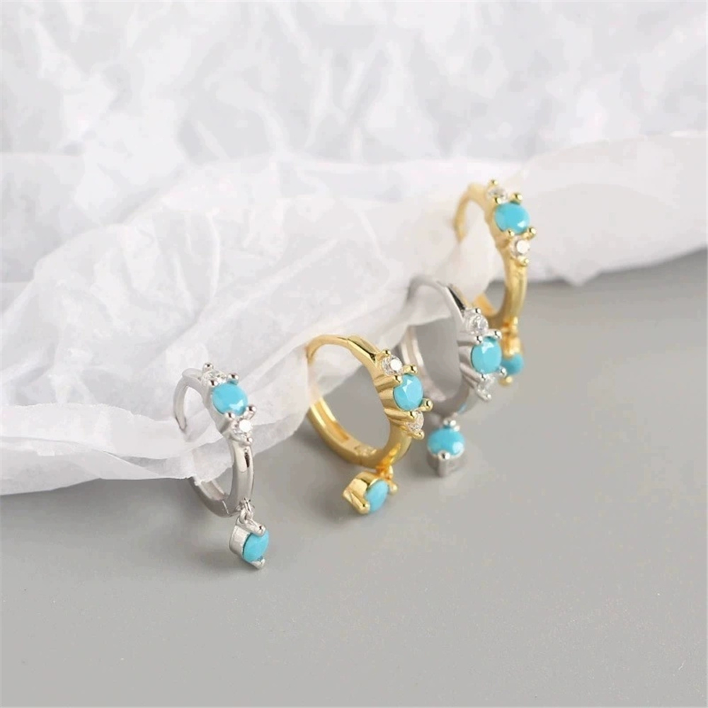 Urocze damskie kolczyki koła z – Turquoise Stone Ring recenzja i cena