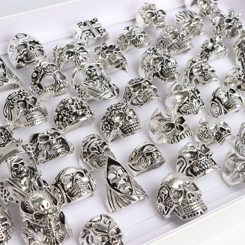 Sprzedaż hurtowa 20 sztuk/part – Gothic Skull Ring recenzja i cena