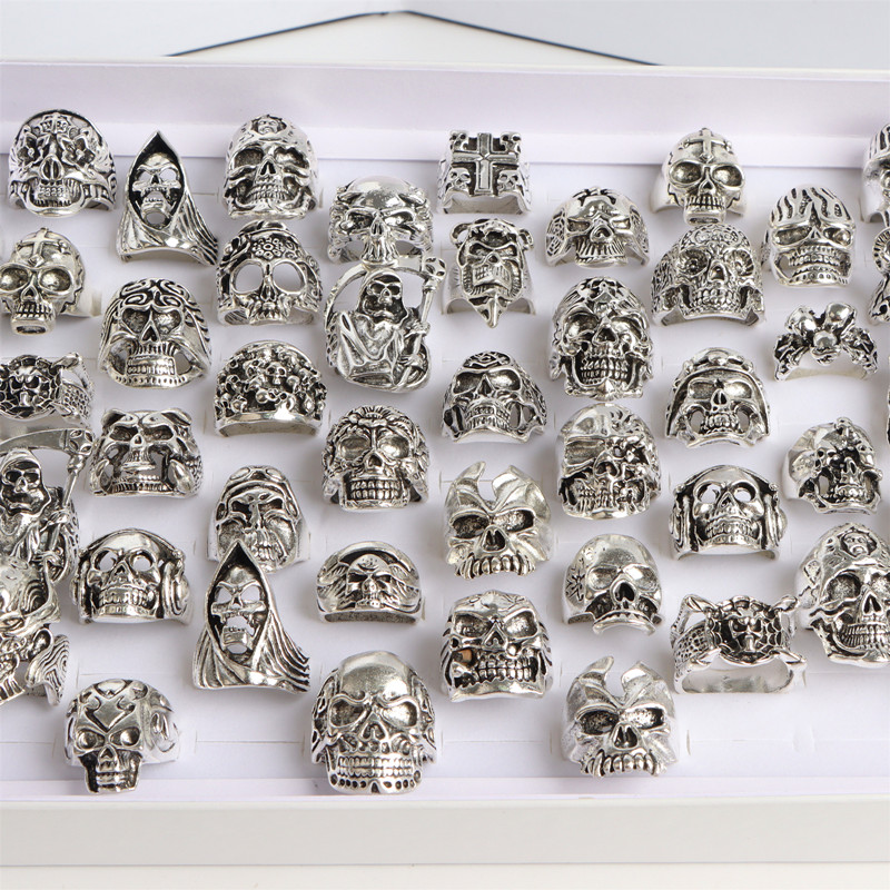 Sprzedaż hurtowa 20 sztuk/part – Gothic Skull Ring recenzja i cena