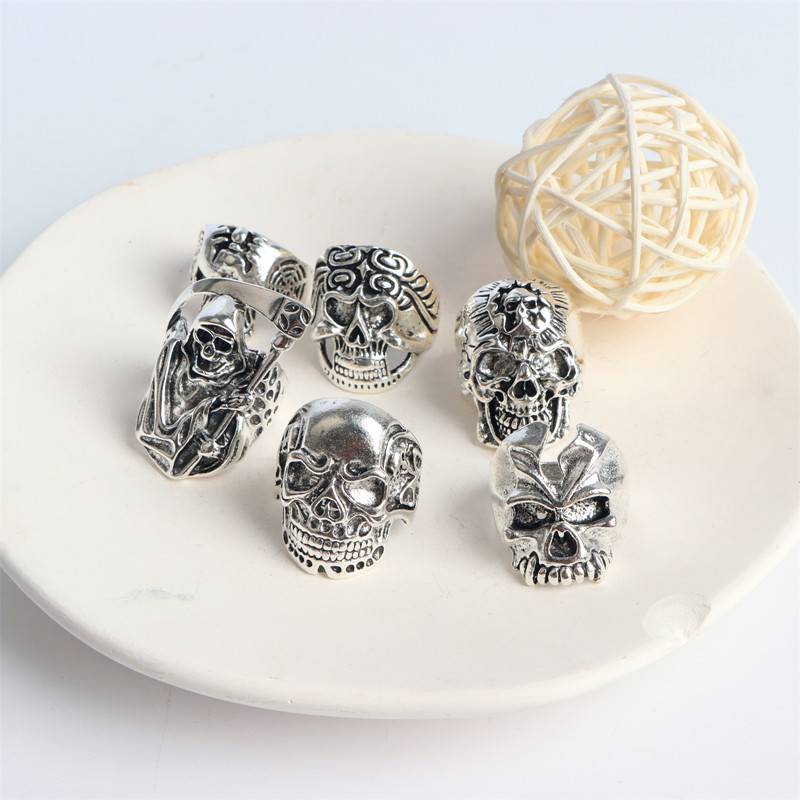 Sprzedaż hurtowa 20 sztuk/part – Gothic Skull Ring recenzja i cena