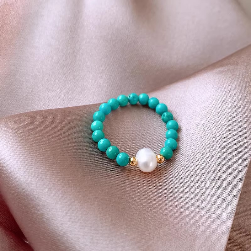 New Arrival modna naturalna pe – Turquoise Stone Ring recenzja i cena