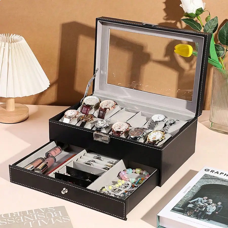 Pudełko na 12 zegarków z szufl – Jewelry Watches For Men recenzja i cena