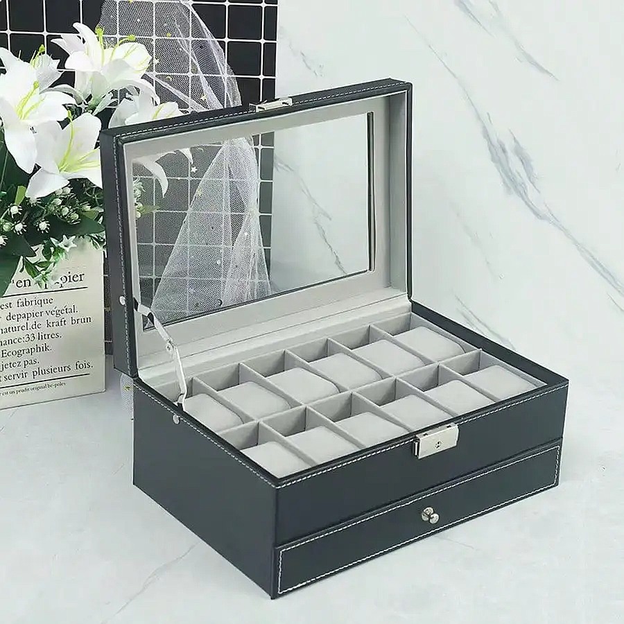 Pudełko na 12 zegarków z szufl – Jewelry Watches For Men recenzja i cena