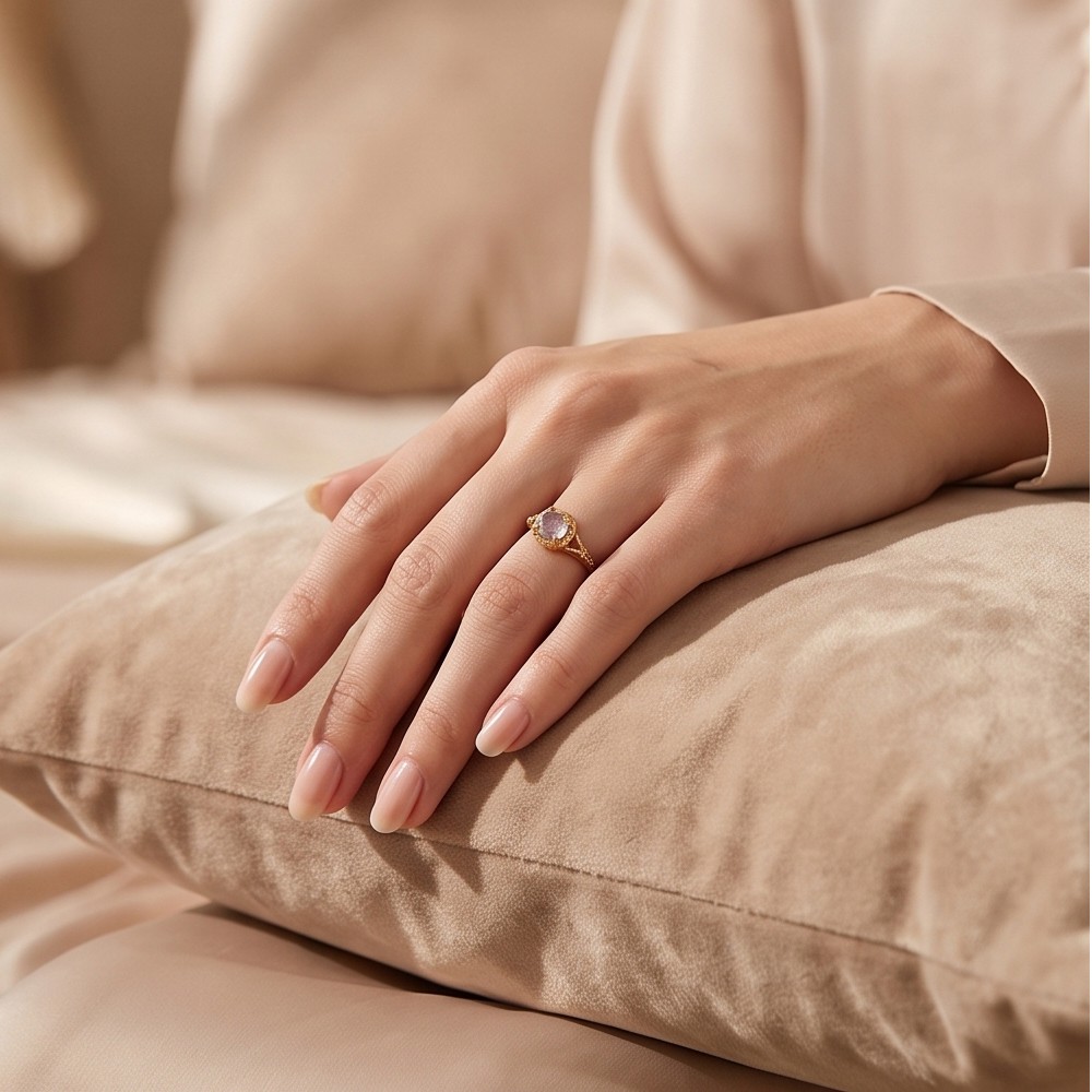 Pierścionek LAMOON z naturalny – Turquoise Stone Ring recenzja i cena