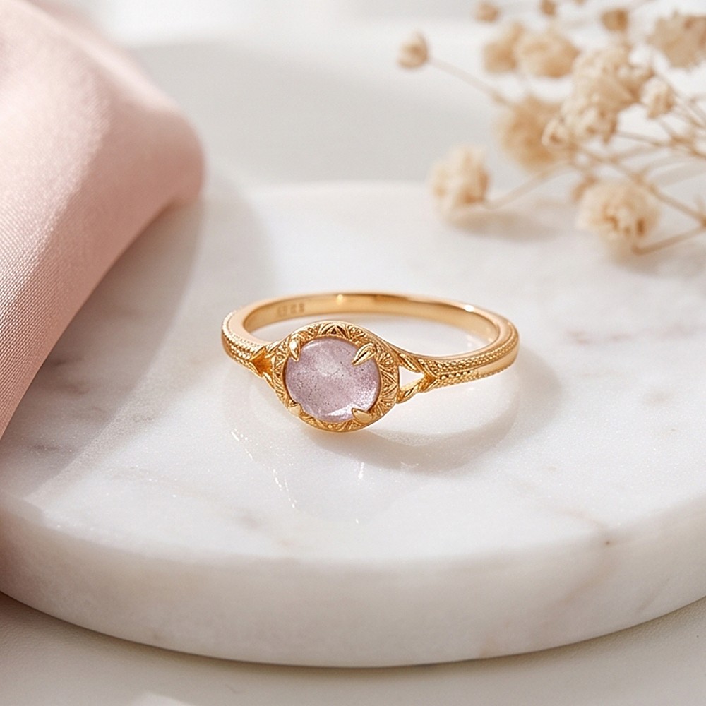 Pierścionek LAMOON z naturalny – Turquoise Stone Ring recenzja i cena