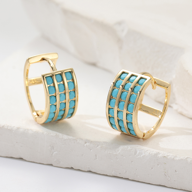 Kolczyki koła z imitacją niebi – Turquoise Stone Ring recenzja i cena