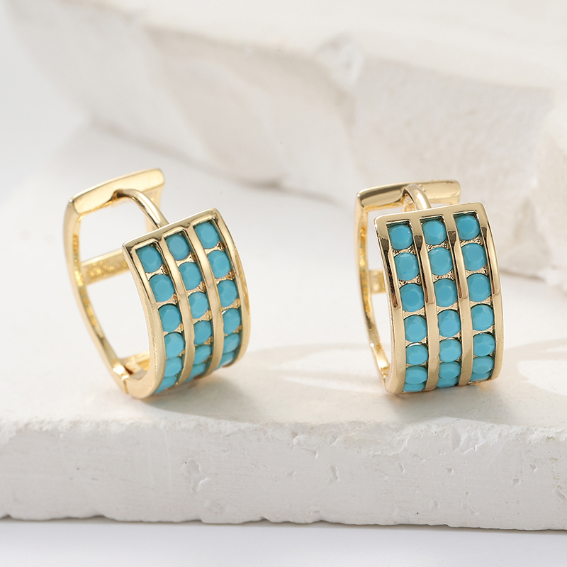 Kolczyki koła z imitacją niebi – Turquoise Stone Ring recenzja i cena