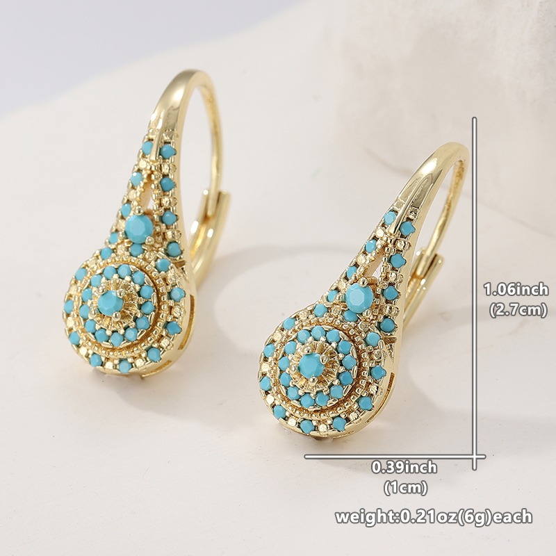 Eleganckie kolczyki koła z syn – Turquoise Stone Ring recenzja i cena