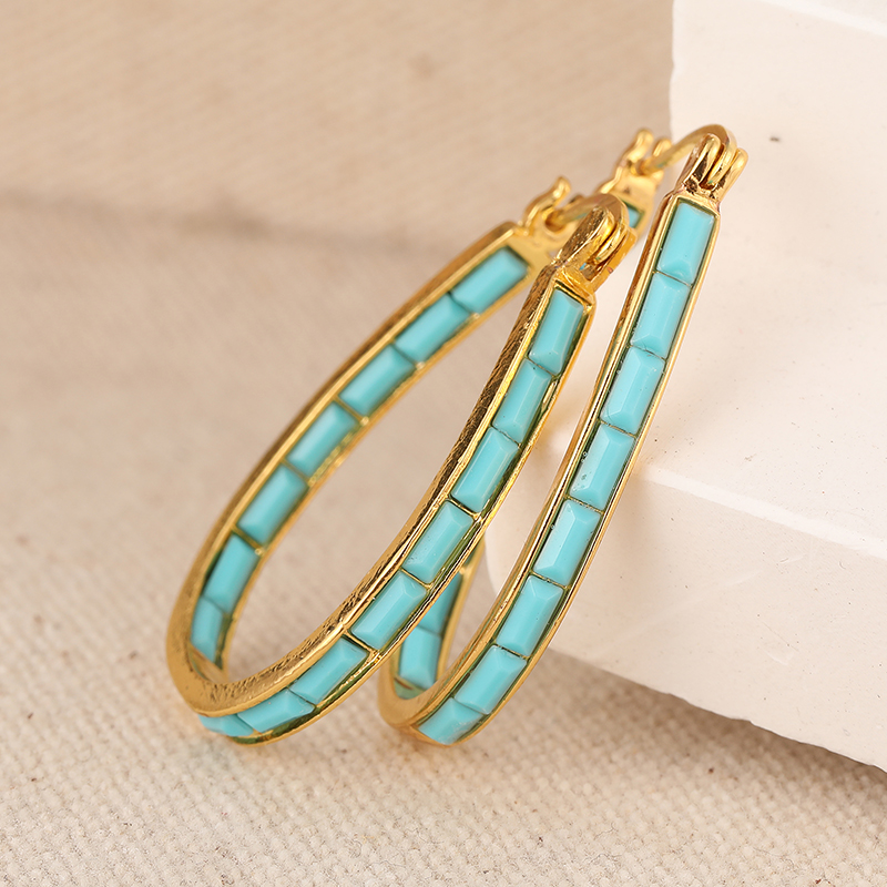 Vintage Proste Kolczyki Koła z – Turquoise Stone Ring recenzja i cena