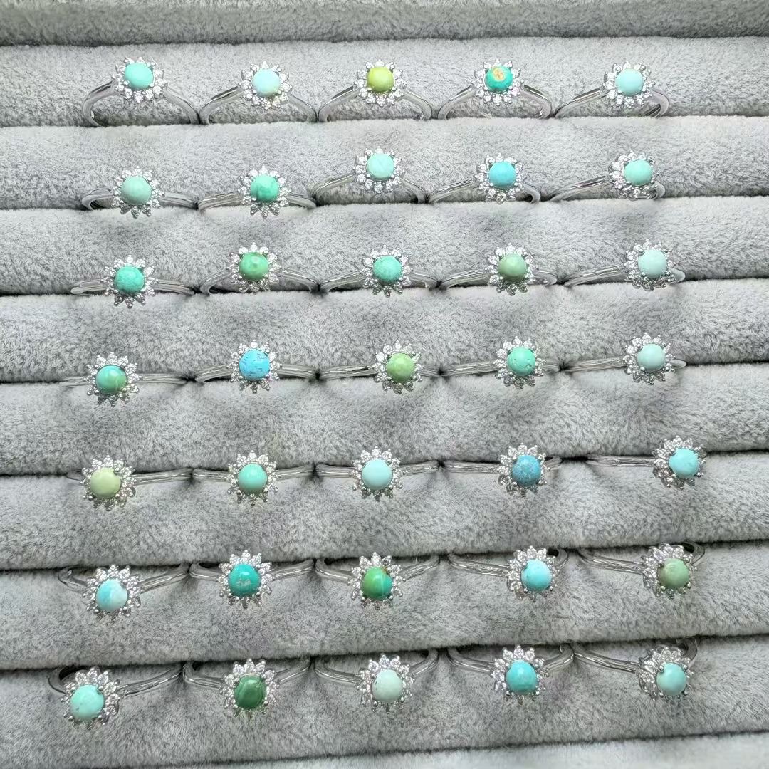 1 szt. Pierścionek Fengbaowu z – Turquoise Stone Ring recenzja i cena