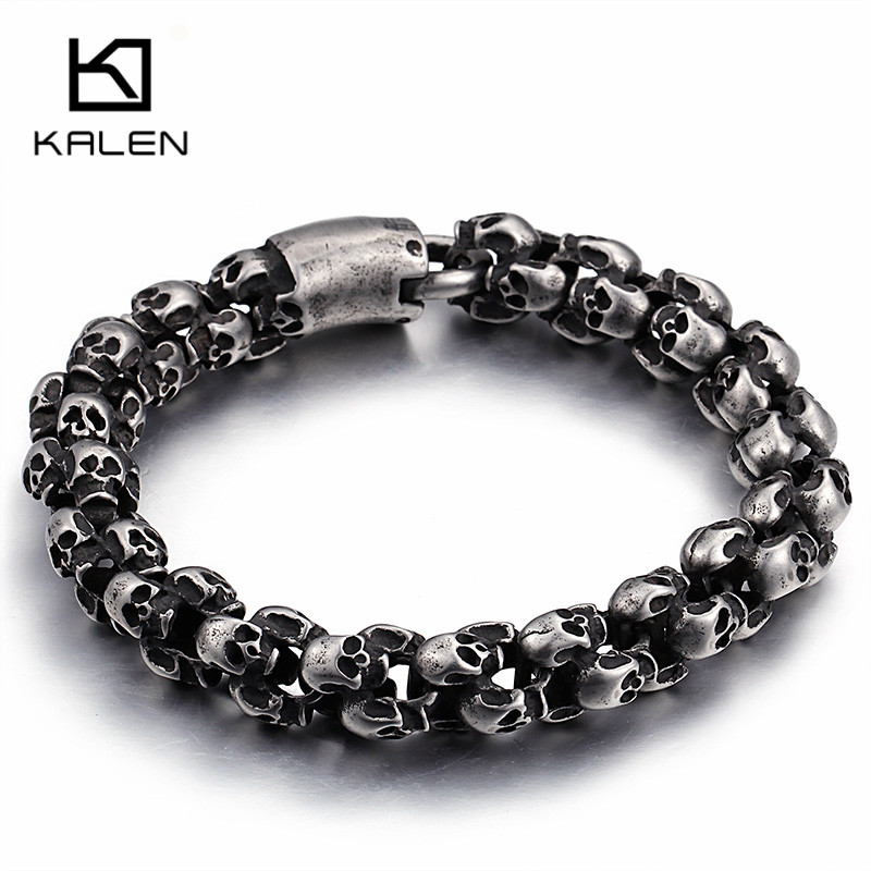 Kalen Punk długi matowy naszyj – Gothic Skull Ring recenzja i cena