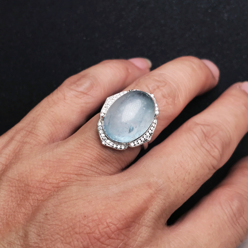 Pierścionki CSJ z dużym kamien – Turquoise Stone Ring recenzja i cena